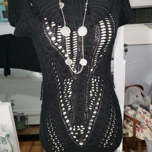 Black turtleneck sweater